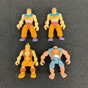 Y2K Lot of 4 Fisher Price Imaginext Caveman Action Figure Shreds the Raptor 2004